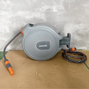 1/2 20M Automatic Retractable Smooth Retraction Wall Mounted Hose Reel for Garden Car and Pet Water Use
