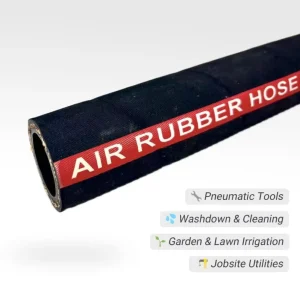 1/2″ 3/4″ 1″ Air Water Rubber Hose Low Pressure Universal for Water Air Transfer System