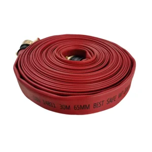 1 2 3 Inch Fire Hose High Pressure PVC coat Fire Hose With Nozzle Sleeve Quick Coupling