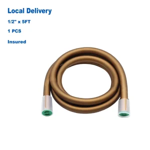 1/2” 5FT Flexible Shower Replacement Hose 360° Swivel Anti-Tangle for Handheld Showers