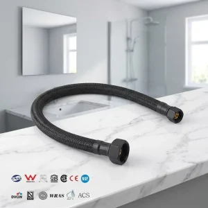 1 2″ Braided High Pressure Durable Flexible 40cm PVC Black Modern Luxury Polymer Braided Hose