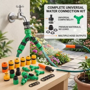 1/2 Inch Plastic Water Hose Quick-connect Set Eco Friendly Gardening Watering Flowers Irrigation Rural Vegetable Watering Tool