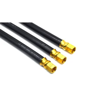 1/2″ SAE J1402 Air Brake Hose for Semi Truck 3/8″ Fit End X 3/8″ Swivel End Rubber Air Brake Hose Assembly 20inch Long