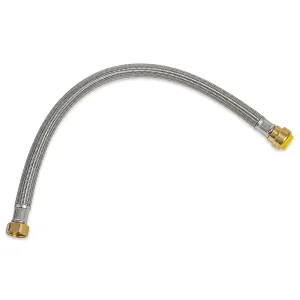 1/2 in Stainless Steel Braided Push-to-Connect Fip Durable Bathroom Water Heater Connector Hose