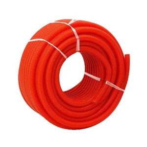 1/3/5/10m Red PP Insulated Corrugated Pipe AD11.6mm-34.5mm Plastic Bellows Pipe Car Cable Heat Resistant Protective Sleeve
