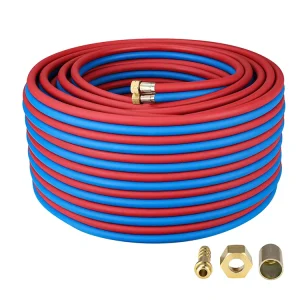 1/4 ~ 2 Inch PVC Oxy-Acetylene Twin Hose Reinforced High Tensile Polyester Fiber Wear Corrosion Resistant for Steam/Welding