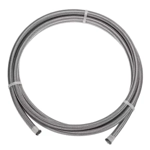 1/4″ 3/8″ Stainless Steel Braided Oil Hose NBR Inner Tube Gasoline Diesel & Ethanol Resistant Ideal for Modified Cars & Racing