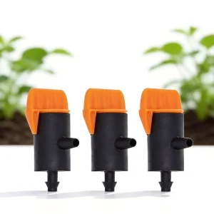 1/4″ Agricultural Adjustable Flow Irrigation Dripper 0~60L/H Garden Plant Pot Watering Emitter Sprinkler for Drip Irrigation