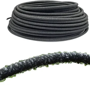 1/4 Inch Heavy Duty Soaker Hose Irrigation System 50ft Polyethylene & Rubber for Garden Vegetable Lawn & Yard Watering