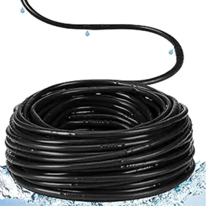 1/4 Inch PE Drip Irrigation Tubing Hydroponics Dripline Hose with 6 Inch Emitter Spacing