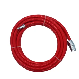 1/4 Inch X 25 Feet Reinforced PVC Air Hose 300 PSI Air Compressor Hose With 1/4″ Nickle Plated Iron Endings