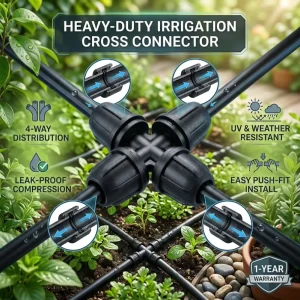 1/4” PE Durable Pipe Fitting Drip Irrigation Accessories Agricultural Automatic Watering Parts Horticultural Irrigation