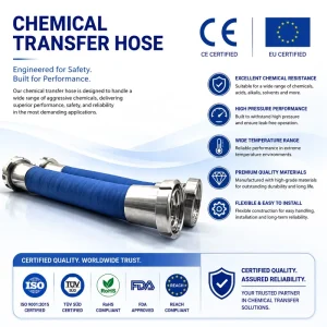 1-6 Inch Food-grade Chemical Transfer Hoses Acid and Alkali Resistant Special Hoses for Chemical Fluids