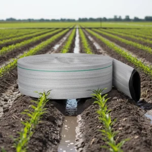 1-8 Inch Reinforced Thick PE Layflat Woven Hose UV Resistant Black Inner Liner Water Hose for Agriculture & Garden
