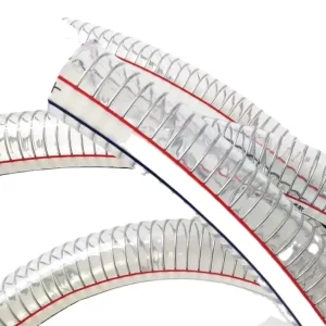 1-8 Inch Steel Wire Reinforced Flexible PVC Soft Hose High Pressure Lightweight for Water Oil Fuel Sand Use