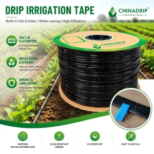 1 Hectare Automatic Adjustable Drip Tape Irrigation Drip Tape 16mm 6mil 20cm Spacing 500m for Flowers Plants Fruits