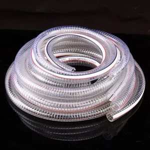 1 ID 10ft Heavy Duty PVC Reinforced Tubing 0.125 Wall Thickness Steel Wire Flexible Suction Hose Marine Bilge Pump Cutting