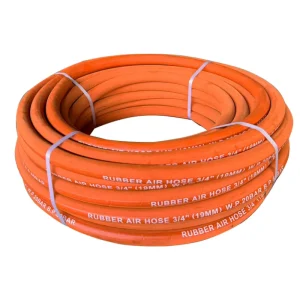 1 Inch Yellow Natural Rubber Heavy Duty Pneumatic Air Hose 20 Bar Pressure for Construction Mining Tools Cutting