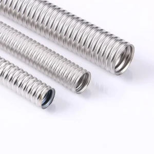 1 Meter Long Stainless Steel 304 Metal Tube Threaded Hose Wire Cable Flexible Pipe