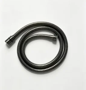 1.2m Stainless Steel PVD Gun Grey Double Lock Anti-Kink Shower Hose