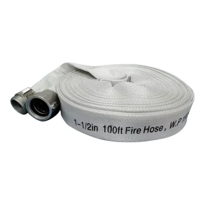 1.5″ X 20M White Lay Flat Forestry NPSH Fire Hose Aluminum American Coupling