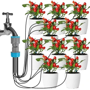 10 Head Drip Irrigation Kit Plant Waterer Hands Free Watering Tool Drip Irrigation for Plants Perfect for Travel and Home Use