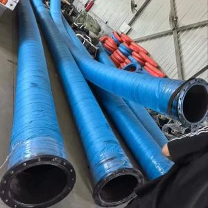 10 Inch Black Sand Suction Dredging Hose Low Pressure Large Diameter Sewage Rubber Steel Wire Customizable