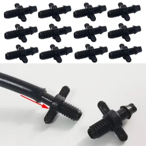 1000 Pcs 1/4″ Durable SCH80 Hose Barbed Splitters Garden Irrigation Connect to PVC Hard Pipe Fittings with Thread