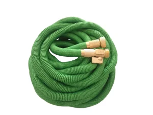 100FT Durable Latex Flexi Hose Lightweight Expandable Garden Hose No Kink Flexibility Extra Strength 2 cm Solid Brass Fittings