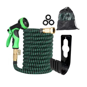 100FT Expandable Garden Hose No Kink Retractable Water Hose with 10 Function Water Guns Sprayer Light Weight Flexible Hose