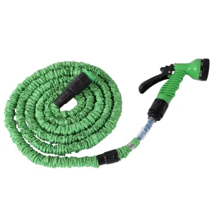 100FT Garden Hoses & Reels Quick Connector Water Hose Pipe with TPE Core Fabric Cover Flexible Expandable & Reel