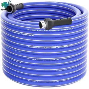 100FT Heavy Duty PVC Garden Hose 5/8″ Swivel Grip Handle Lightweight Kink Free Hybrid Water Hose