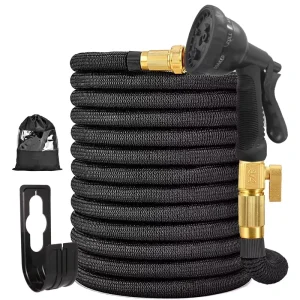 100Ft Expandable Garden Hose Lightweight Flexible Water Hoses Black