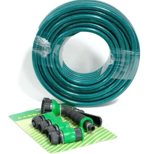 100ft 12mm 25mm Diameter 1/2″ 2″ Fittings Flexible Lightweight Durable Anti-UV PVC Irrigation Hose for Garden Watering Car