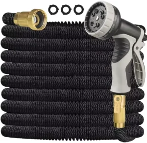 100ft Expandable Garden Hose No Kink Flexible Water Hose With 10 Pattern Spray Nozzle