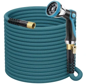 100ft Expandable Garden Hose Ultra-Strong 3750D 3/4″ Connectors Lightweight Kink-Reducing Leak-Resistant