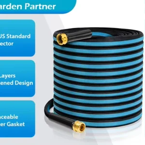 100ft Lightweight Flexible Water Hose Abrasion Resistant Kink Free Durable Sturdy Hoses for Outdoor Convenient Storage