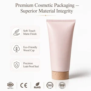 100g Matte White Green Pink Plastic Tube Custom Squeeze Tube with Screw Cap