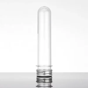 100ml Cosmetic Tube Bottle Plastic Transparent Aluminum Cap PET Test