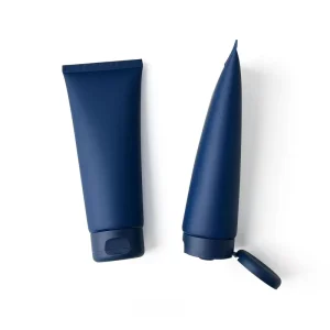 100ml Matte Dark Blue Empty PE Cosmetic Soft Tube Flip Cap Plastic Tube for Face Wash Hand Cream Custom Logo Available
