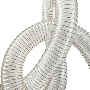 100mm 150mm 200mm High Flexibility Lightweight Eco Friendly Transparent Polyurethane Duct Tube 10m 15m Length