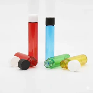 100mm PET Child Resistant Roll Tubes Push Down Screw Top Rigid Plastic Packaging Tube