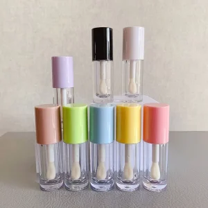 100pcs 6ml 6.5ml Private Label Big Applicator Black Lip Oil Tube Big Wand Jumbo Pink Custom Lipgloss Tubes