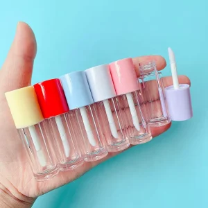 100pcs Cream White Blue Purple Red Pink Lipgloss Tubes 2.5ML Mini Kids Custom Empty Lip Gloss Tubes