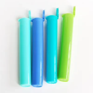 109mm 116mm Plastic Flip Top Squeeze Rolling Paper Roll Tube Pre Child Resistant Tube with Custom Logo