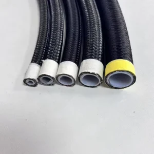10FT Fuel Hose Line 10AN PTFE AN10 Fuel Feed Hose Nylon with Stainless Steel Braided for E85 Gasoline Biodiesel Diesel