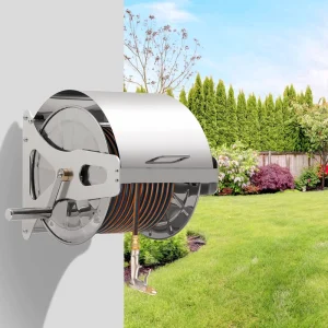 10m 20m 30m 40m Metal Retractable Water Hose Reel Wall Mount Garden Hose Reel