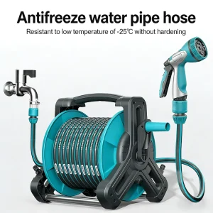 10m 20m 30m 40m Portable Plastic Water Hose Reel Wall Mountable Garden Hose Reel Cart With Water Gun