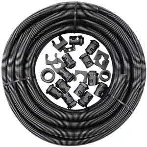 10m ID 20mm OD 25mm Multi color Flexible Corrugated Conduit Tube Cable Wire Trunking Car Tubing Fittings Cutting