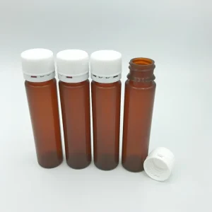 10ml-50ml Empty Amber Plastic Vial Bottle Tube Oral Liquid Medicine with Tamper Evident Screw Cap Lid